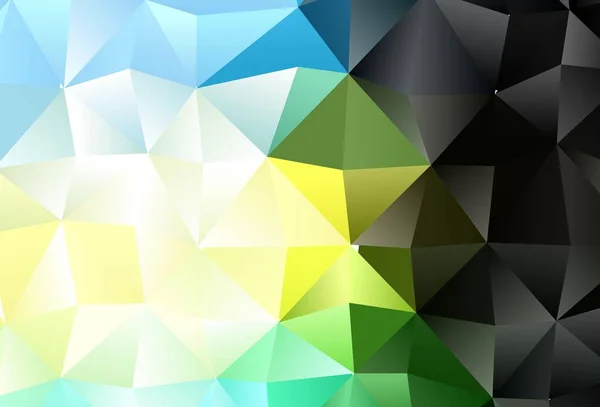 Dark Green Yellow Vector Polygon Abstract Layout Блискуча Кольорова Ілюстрація — стоковий вектор