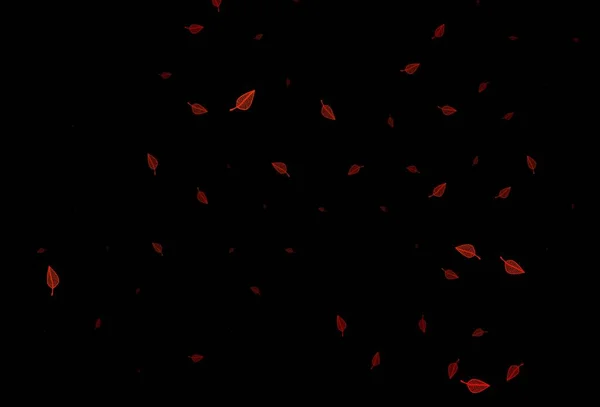 Тёмно Оранжевый Векторный Фон Творческая Иллюстрация Простом Стиле Листьями Шаблон — стоковый вектор