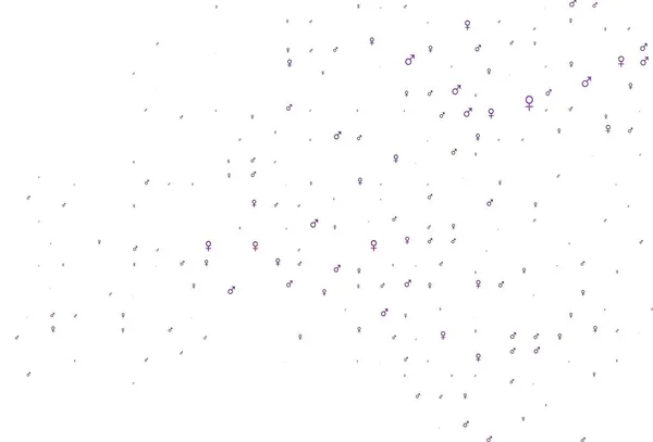 Светло Фиолетовый Векторный Узор Гендерными Элементами Градиентный Выделенный Красочный Мальчик — стоковый вектор