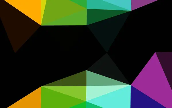 Leichte Mehrfarbige Regenbogen Vektor Abstrakte Polygonale Textur — Stockvektor