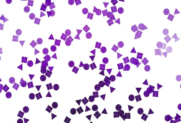 Textura Vectorial Púrpura Claro Estilo Polivinílico Con Círculos Cubos Círculos — Archivo Imágenes Vectoriales