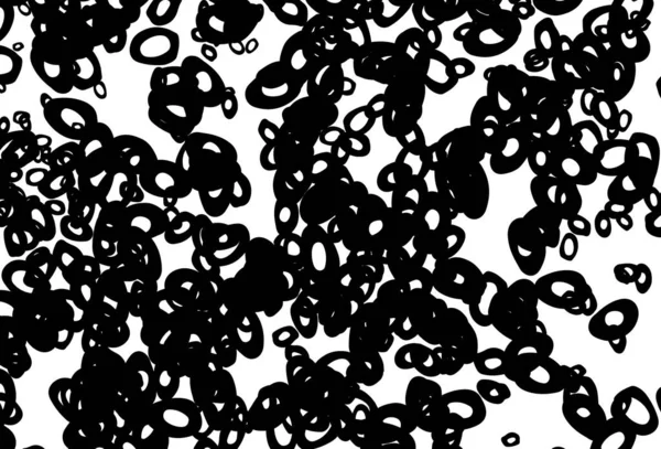 Dairesel siyah ve beyaz vektör şablonu. Bulanık yağmur damlaları olan soyut bir çizim. Güzel web siteleri için desen.