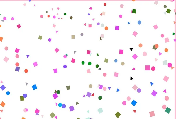 Helles Multicolor Regenbogen Vektorhintergrund Mit Linien Kreisen Rauten Abstrakte Illustration — Stockvektor