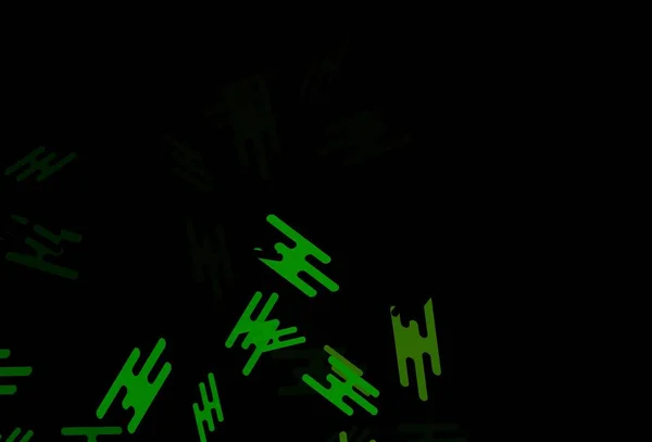 Темний Зелений Жовтий Векторний Візерунок Вузькими Лініями Блискуча Абстрактна Ілюстрація — стоковий вектор