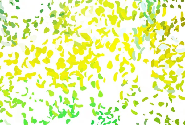 Hellgrüner Gelber Vektorhintergrund Mit Abstrakten Formen Dekorative Gestaltung Abstrakten Stil — Stockvektor