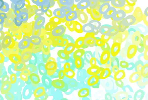 Светло Зеленая Желтая Векторная Компоновка Кружочками Размытый Декоративный Дизайн Абстрактном — стоковый вектор