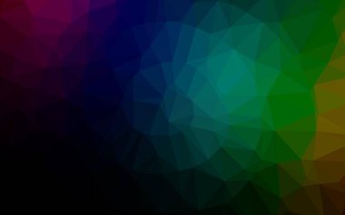 Çokgen desenli soyut geometrik renkli vektör çizimi.