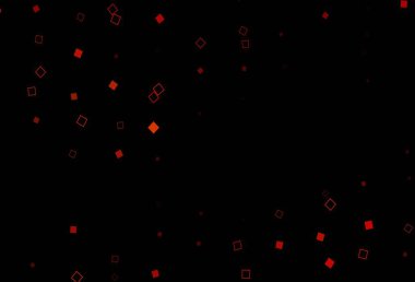 Kristalleri ve dikdörtgenleri olan koyu turuncu vektör deseni. Dikdörtgenleri ve kareleri olan güzel bir çizim. Terfi için modern şablon.