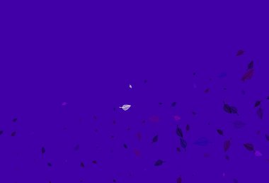 Açık Mor, Pembe vektör karalama şablonu. Yaprakları karalama tarzında renkli ve soyut çizimler. Marka kitabınız için yeni şablon.