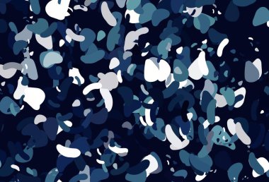 Koyu mavi, soyut şekilli kırmızı vektör arkaplan. Renkli rastgele şekillerle modern soyut illüstrasyon. Bir cep telefonu için arka plan.