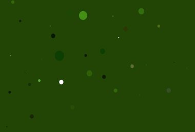 Çember şekilli açık yeşil vektör düzeni. Bulanık dekoratif tasarım baloncuklu soyut tarzda. Güzel web siteleri için desen.