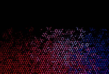 Koyu mavi, dikdörtgenli, kare şeklinde kırmızı vektör düzeni. Soyut arkaplanda dikdörtgenler ve renkli gradyanlar. Reklamınız, posteriniz, afişiniz için en iyi tasarım.