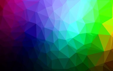 Çokgen desenli soyut geometrik renkli vektör çizimi.