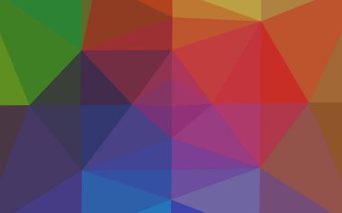 Çokgen desenli soyut geometrik renkli vektör çizimi.