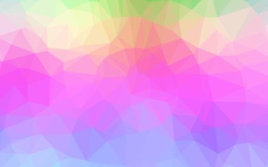 Çokgen desenli soyut geometrik renkli vektör çizimi.