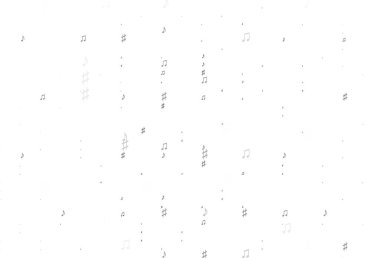 Müzik sembollü soyut vektör arkaplanı. Soyut tarzda dekoratif tasarım ve müzik şekilleri. Fasion dergileri için şablon. 