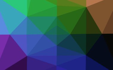 Çokgen desenli soyut geometrik renkli vektör çizimi.