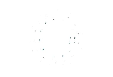 Müzik sembollü soyut vektör arkaplanı. Soyut tarzda dekoratif tasarım ve müzik şekilleri. Fasion dergileri için şablon. 