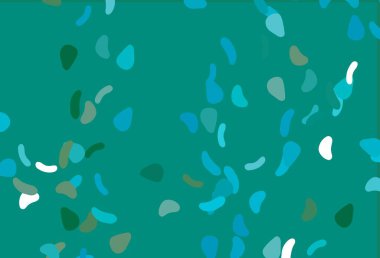 Kaotik şekilli açık mavi vektör deseni. Modern tarzda değişen renkli kaotik formlar. Kartvizitiniz için modern tasarım.