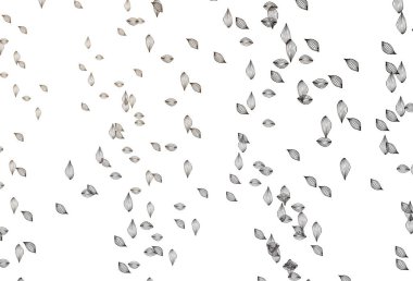 Açık siyah el boyalı desen. Yapraklı basit bir illüstrasyon. Web sitesi için dokulu desen.