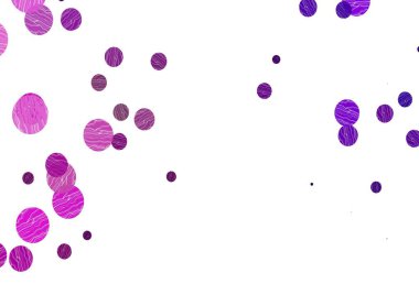 Çember şekilli açık mor vektör düzeni. Doğa tarzında bulanık halkaları olan güzel renkli çizimler. Reklamlar, broşürler için desen.