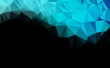 Açık Mavi, Yeşil vektör altıgen mozaik şablonu.