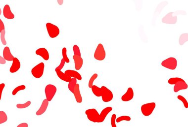 Memphis şekilli açık kırmızı vektör şablonu. Soyut tarzda rengarenk gradyan şekilleri olan bir resim. Bir cep telefonu için arka plan.