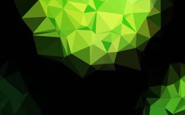 Açık Yeşil vektör üçgen arkaplan.