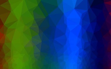 Çokgen desenli soyut geometrik renkli vektör çizimi.