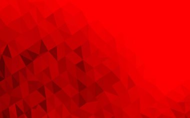 Açık kırmızı vektör üçgen şeklinde parlıyor.