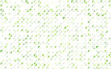Kristalleri ve üçgenleri olan açık yeşil vektör şablonu.
