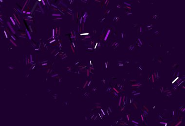 Düz çizgileri olan açık mor vektör arkaplan. Renkli çubuklarla gösterişli soyut çizimler. TV reklamları için arkaplan.