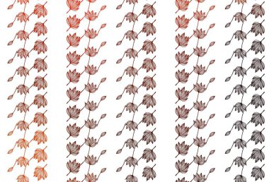 Açık sarı, turuncu vektör el boyalı doku. Yapraklı basit bir illüstrasyon. Web siteniz için Doodle tasarımı.