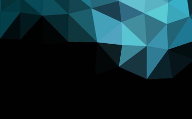 Koyu mavi vektör soyut mozaik desen.