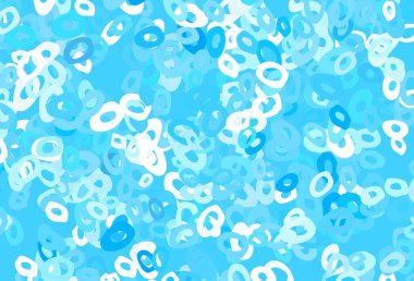 Açık mavi, küreli yeşil vektör deseni. Bulanık dekoratif tasarım baloncuklu soyut tarzda. Reklamlar, broşürler için desen.