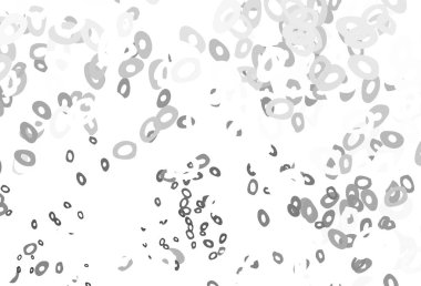 Light Silver, daire şekilli gri vektör düzeni. Parlak renkli soyut çemberlerin olduğu bir resim. Suyun deseni, yağmur damlaları.