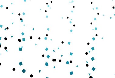 Çemberli, polimer şekilli hafif BLUE vektör dokusu, küpler. Çemberler, üçgenler ve küplerle soyut gradyan çizimi. İş ilanları, broşürler, broşürler için desen