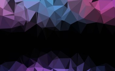 Çokgen desenli soyut geometrik renkli vektör çizimi.