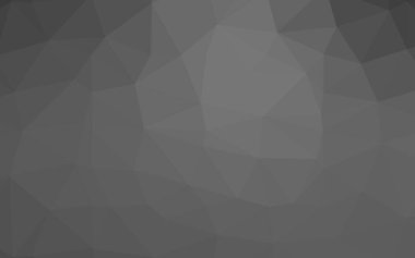 Koyu Gümüş, gri vektör üçgen mozaik şablon.