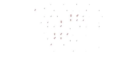 Cinsiyet işaretli açık kırmızı vektör arkaplanı. Renkli cinsiyet sembollü soyut illüstrasyon. TV reklamları için basit tasarım.