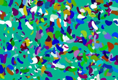 Aydınlık Çokrenkli, soyut şekilli Gökkuşağı vektör arkaplanı. Modern tarzda değişen renkli kaotik formlar. İşiniz için en iyi akıllı tasarım.