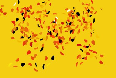 Rastgele şekilli açık turuncu vektör dokusu. Renkli rastgele şekillerle modern soyut illüstrasyon. Web siteniz için basit tasarım.