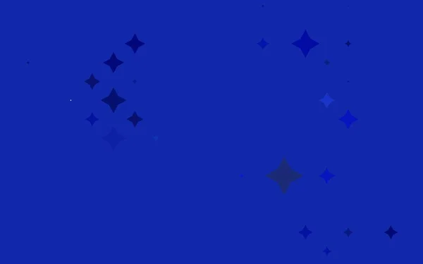 Layout Vetorial Blue Claro Com Estrelas Brilhantes — Vetor de Stock