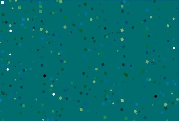 Azul Claro Padrão Vetorial Verde Estilo Poligonal Com Círculos Ilustração —  Vetores de Stock