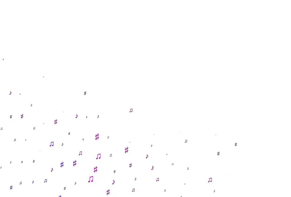 Світло Рожевий Векторний Фон Музичними Символами Блискуча Ілюстрація Барвистих Градієнтних — стоковий вектор