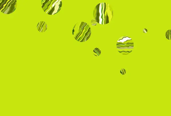 Textura Vectorial Color Verde Claro Amarillo Con Discos Ilustración Con — Archivo Imágenes Vectoriales