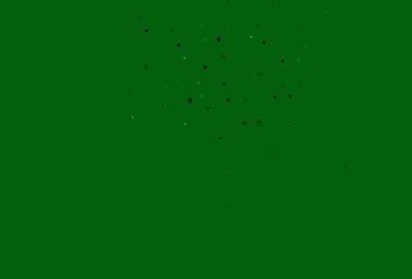 Ljusgrön Vektor Mönster Med Symbol För Kort Färgad Illustration Med — Stock vektor