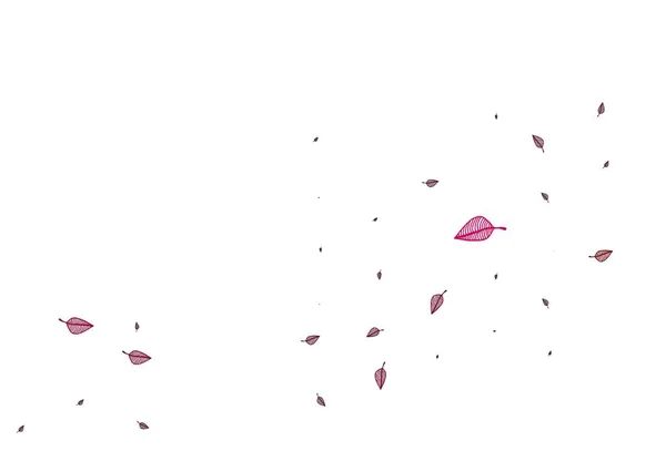 Light Pink Vector Doodle Texture Elegant Bright Illustration Leaves Natural — Stock Vector