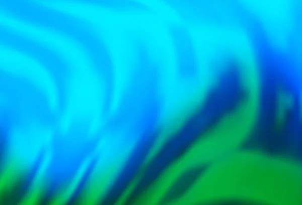 Lichtblauw Groen Vectorsjabloon Met Gebogen Lijnen Creatieve Geometrische Illustratie Marmeren — Stockvector