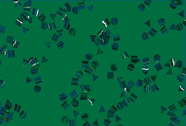 Hellblaue Grüne Vektortextur Polystil Mit Kreisen Würfeln Illustration Mit Bunten — Stockvektor